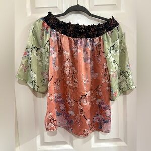 Hummingbird Cold Shoulder Blouse Shirt